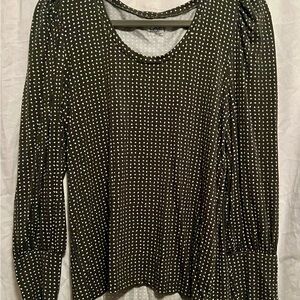 Loft Green Polka Dot Women's Top